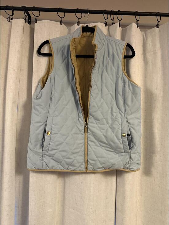 Lauren Ralph Lauren Jackets & Blazers - Lauren Ralph Lauren Reversible Quilted Vest - Blue and Tan, Size M